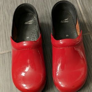 Dansko red clogs